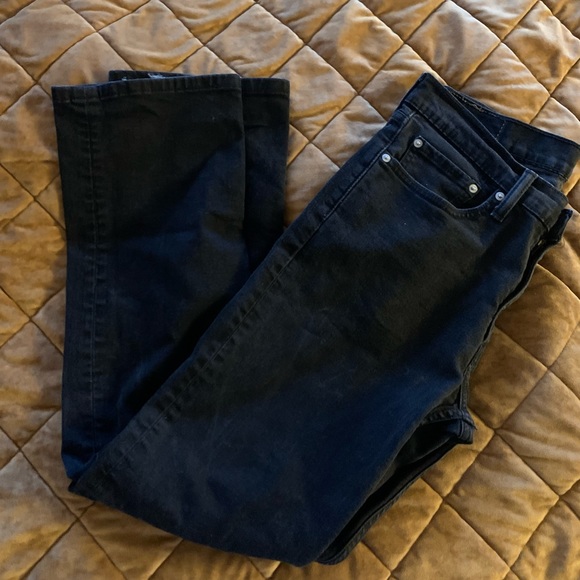 Levi's | Jeans | Black Straight Fit Flex Levis 54 33x32 | Poshmark